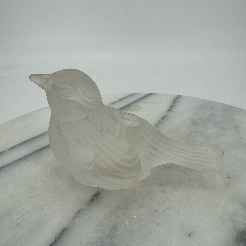 Vintage Crystal Clear Sparrow Candle Holder